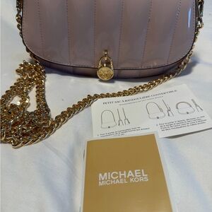 Michael Kors Blush Crossbody Bag with Gold Chain